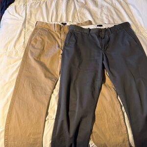 Men's J. Crew Chino Pants — gray and Tan